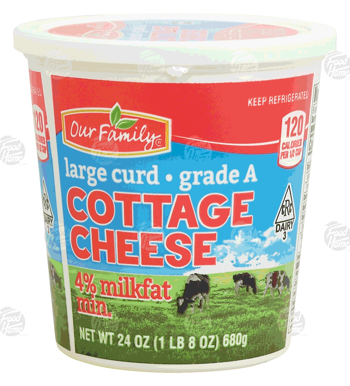 Our Family  cottage cheese, large curd, 4% milkfat Full-Size Picture